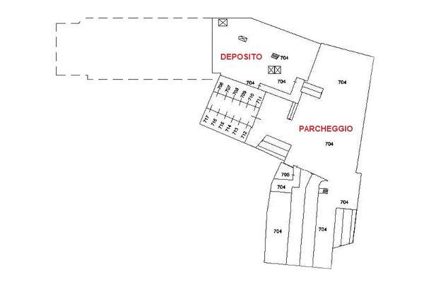 Immagine n1 - Planimetria - Piano secondo interrato - Asta 14497