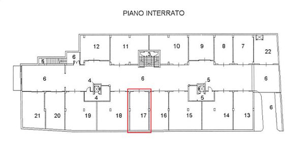 Immagine n0 - Planimetria - Piano seminterrato - Asta 2064